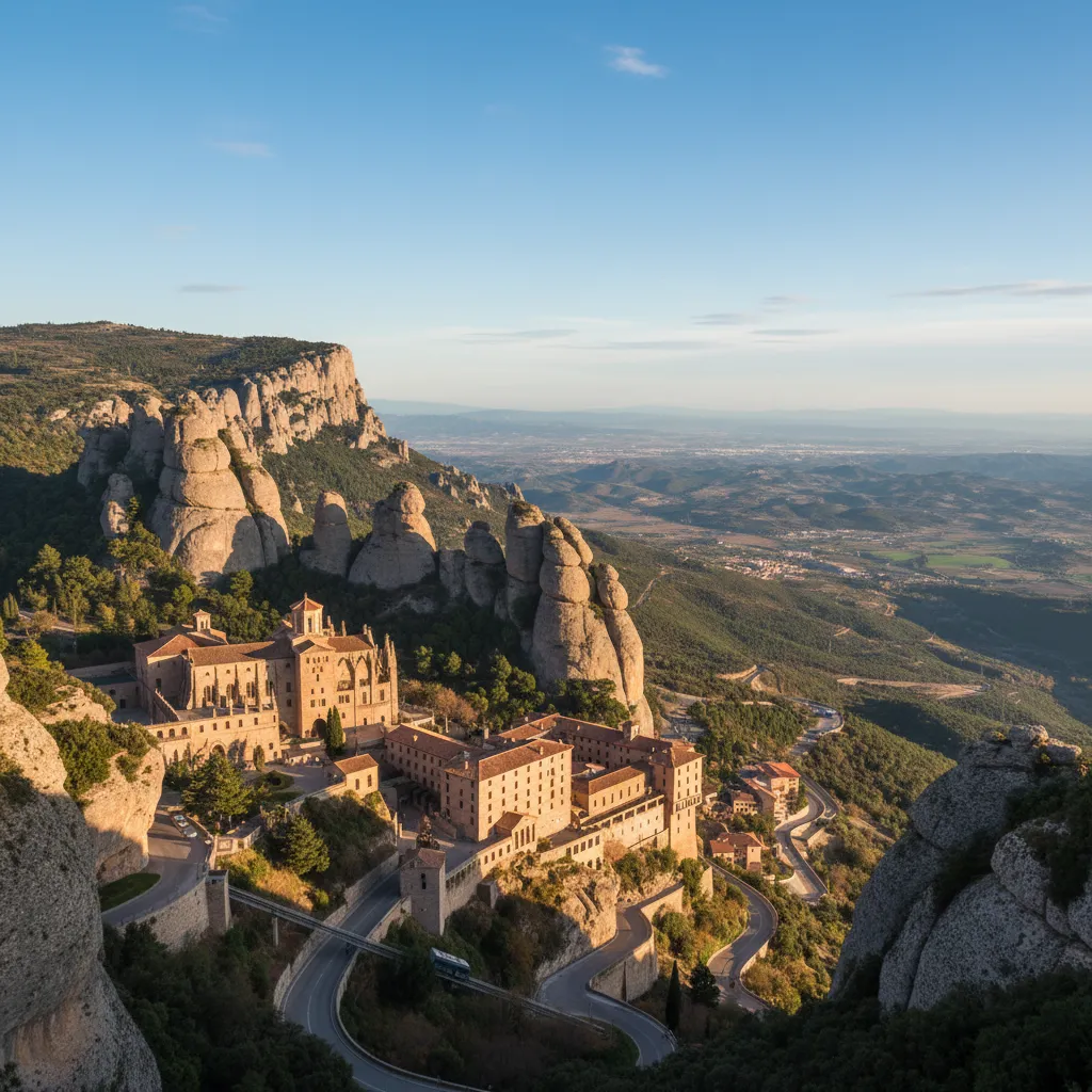 Montserrat monastery Catalonia mountain views