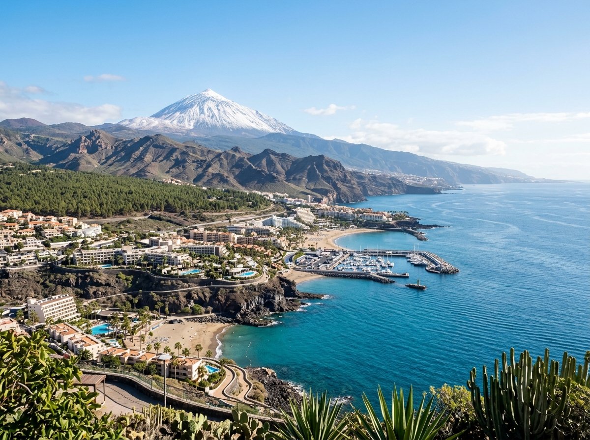 A graph comparing temperature, rainfall, and tourist crowds in Tenerife across different months for 2026